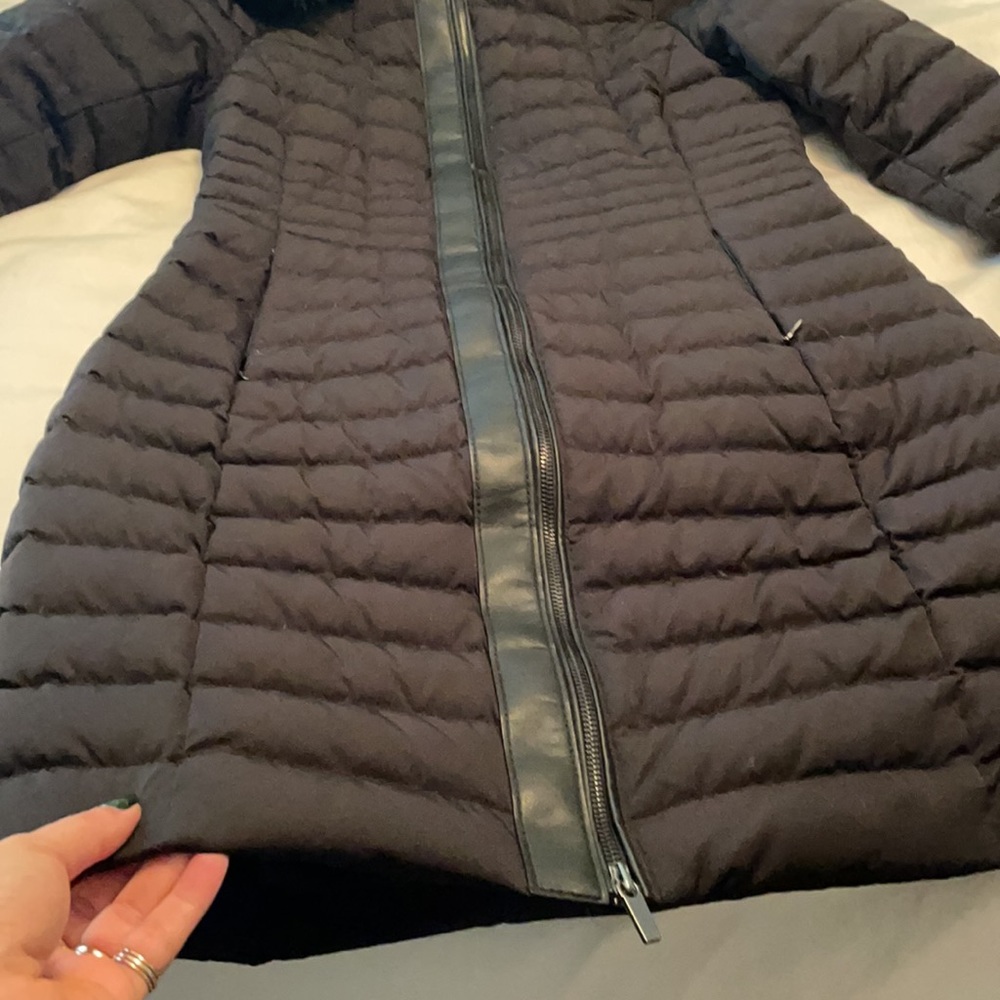 Zara Basic Outerwear Long Coat With Removable Hoo… - image 2